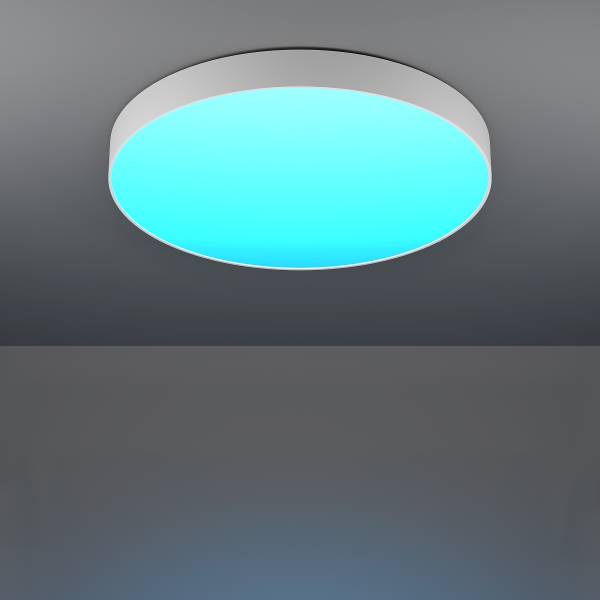 LED-Deckenleuchte Gallizzi-Z - Kunststoff - 1-flammig - Weiß - Durchmesser: 69 cm