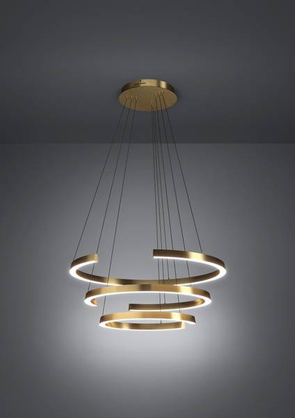 LED-Pendelleuchte Labonete - Aluminium / Stahl - Gold - Flammenanzahl: 3