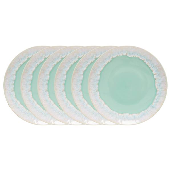 Brotteller Taormina 6er-Set - Keramik - Aqua