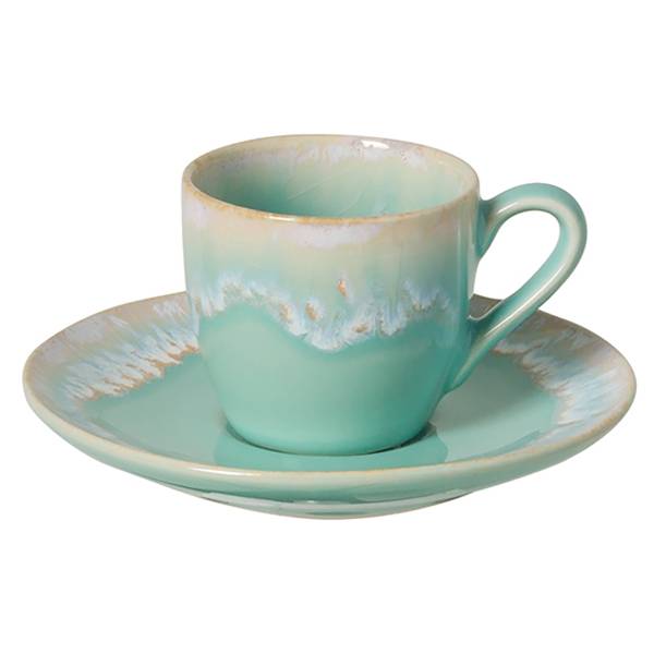Kaffeetassen Taormina 6er-Set - Keramik - Aqua