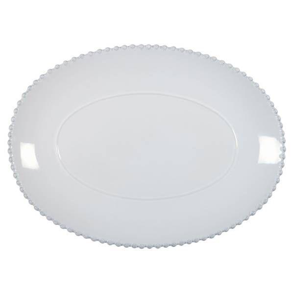 Servierplatte Pearl Typ B - Keramik - Weiß