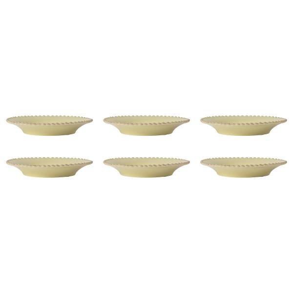 Suppenteller Pearl 6er-Set - Keramik - Pistaziengrün