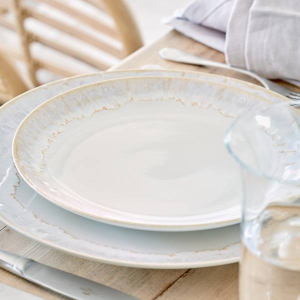 Speiseteller Taormina 6er-Set - Keramik - Weiß