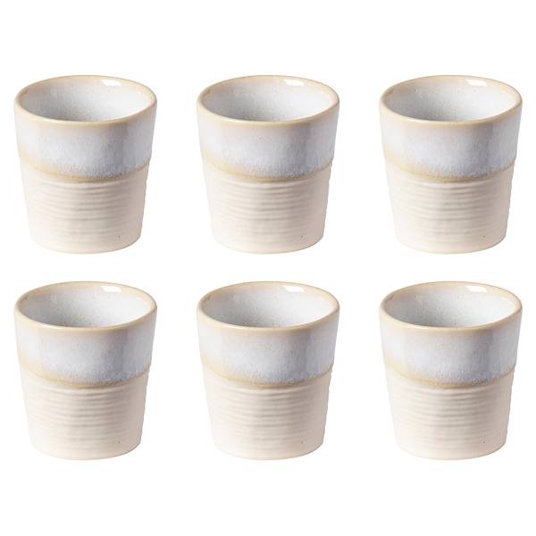 Becher Nótos Typ A 6er-Set - Keramik - Creme