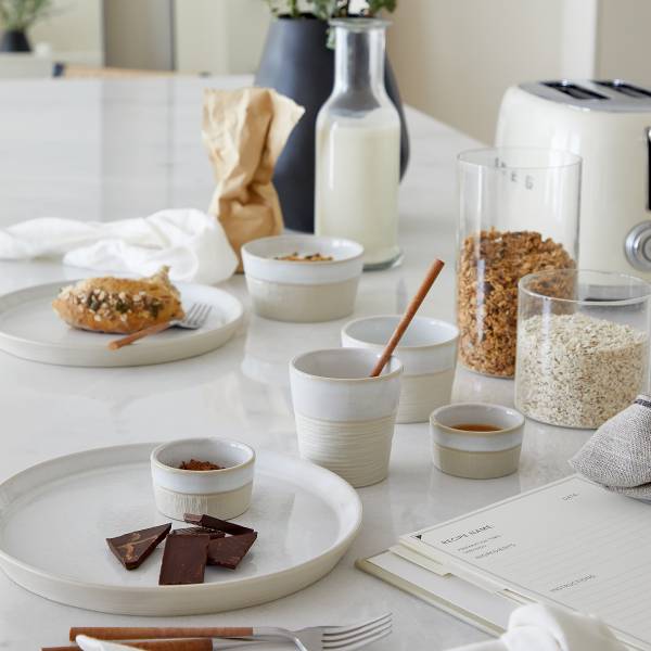 Becher Nótos Typ A 6er-Set - Keramik - Creme