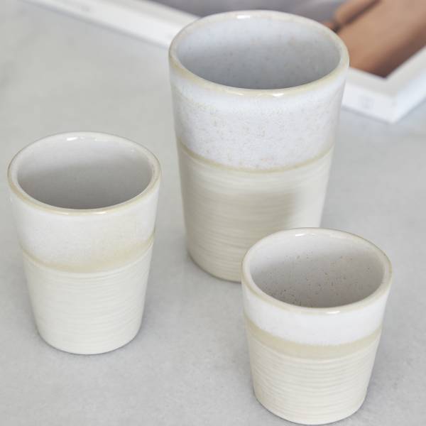 Becher Nótos Typ A 6er-Set - Keramik - Creme