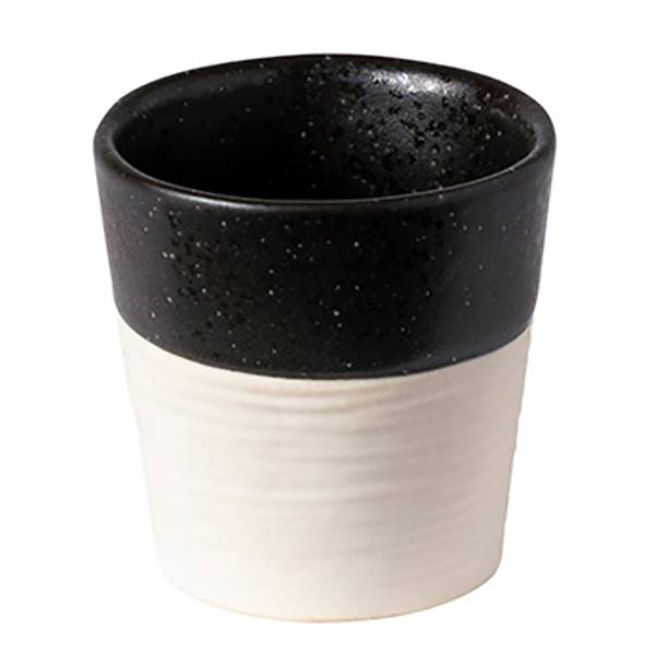 Becher Nótos Typ A 6er-Set - Keramik - Weiß / Schwarz