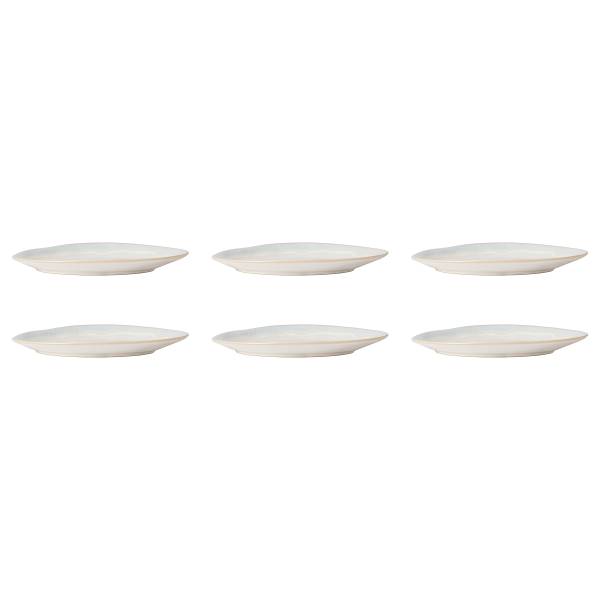 Speiseteller Brisa Typ B 6er-Set - Keramik - Weiß / Beige