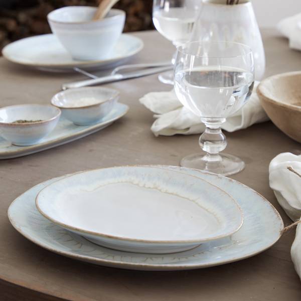 Speiseteller Brisa Typ B 6er-Set - Keramik - Weiß / Beige