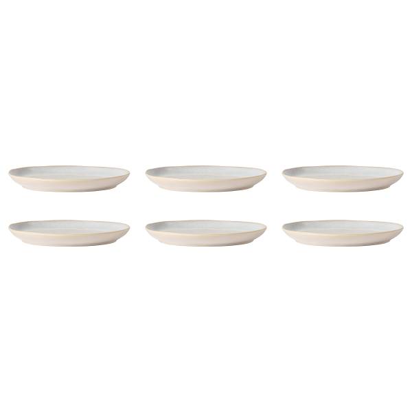 Speiseteller Brisa Typ A 6er-Set - Keramik - Weiß / Beige