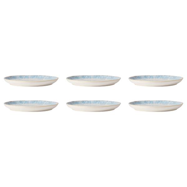 Speiseteller Brisa Typ A 6er-Set - Keramik - Weiß / Blau