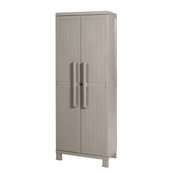 Gartenschrank Wood Midi - Grau - Höhe: 173 cm