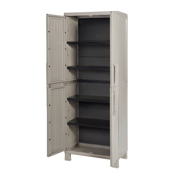 Gartenschrank Wood Midi - Grau - Höhe: 173 cm