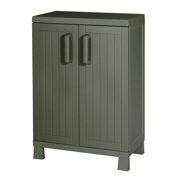 Gartenschrank Wood Midi - Grün - Höhe: 93 cm