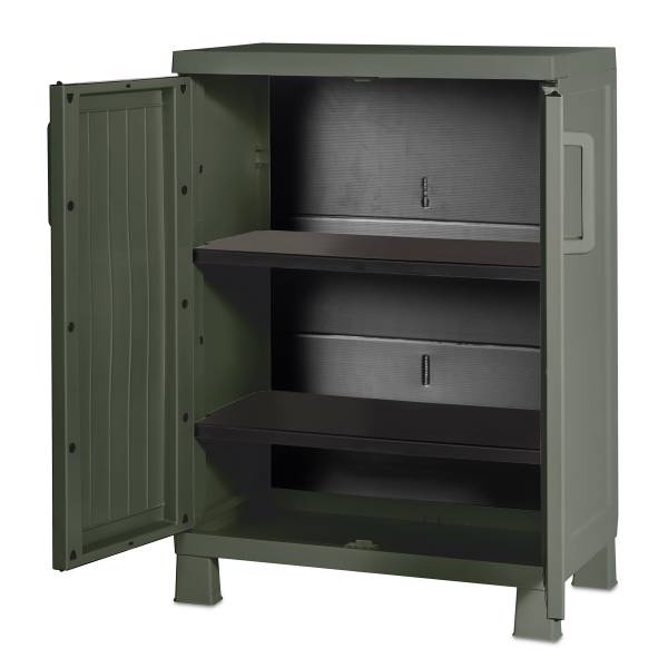 Gartenschrank Wood Midi - Grün - Höhe: 93 cm