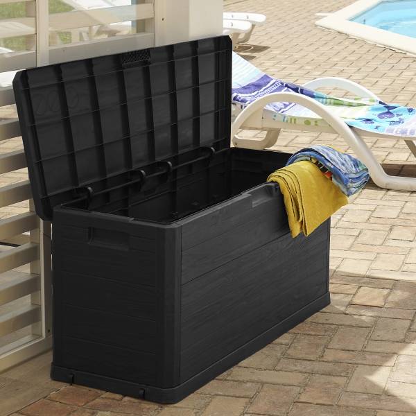 Gartenbox Woody's Multibox - Schwarz - 117 x 45 cm