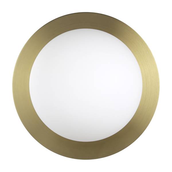 LED-Deckenleuchte Mosiano - Stahl / Opalglas - 1-flammig - Gold