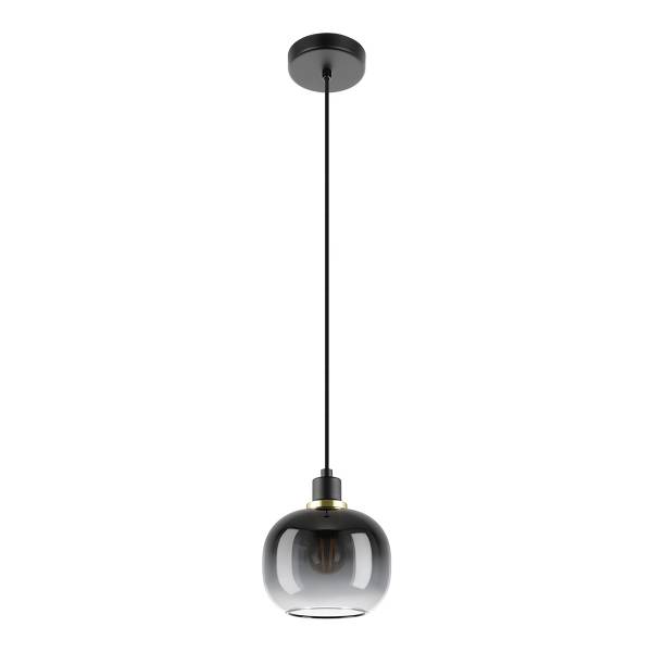 Pendelleuchte Oilella - Stahl / Rauchglas - Grau - Flammenanzahl: 1