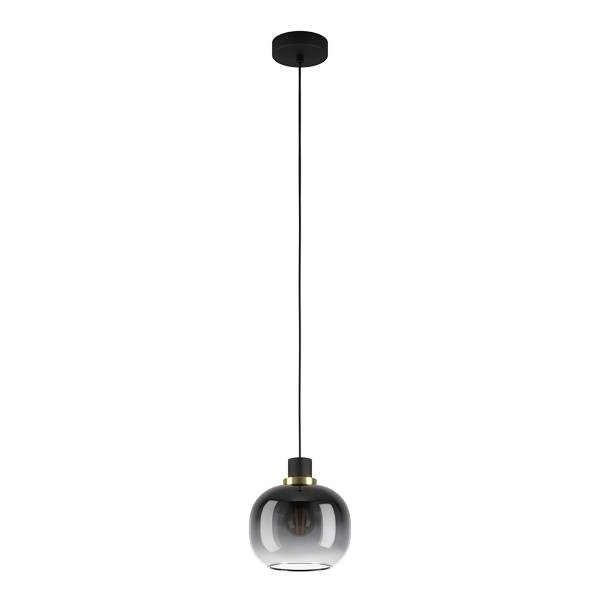 Pendelleuchte Oilella - Stahl / Rauchglas - Grau - Flammenanzahl: 1