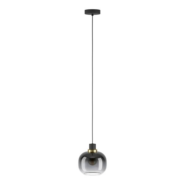 Pendelleuchte Oilella - Stahl / Rauchglas - Grau - Flammenanzahl: 1