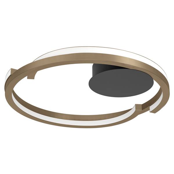 LED-Deckenleuchte Mezzomonte - Aluminium / Stahl - 2-flammig - Bronze / Schwarz