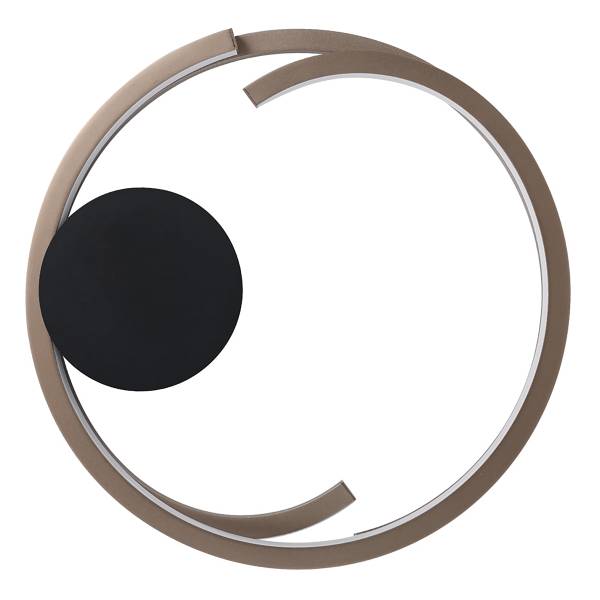 LED-Deckenleuchte Mezzomonte - Aluminium / Stahl - 2-flammig - Bronze / Schwarz
