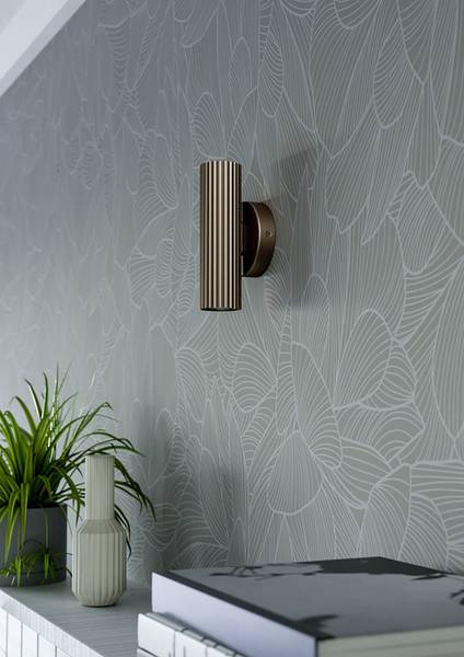 Wandleuchte Portillo Typ B - Aluminium /Stahl - 2-flammig - Bronze