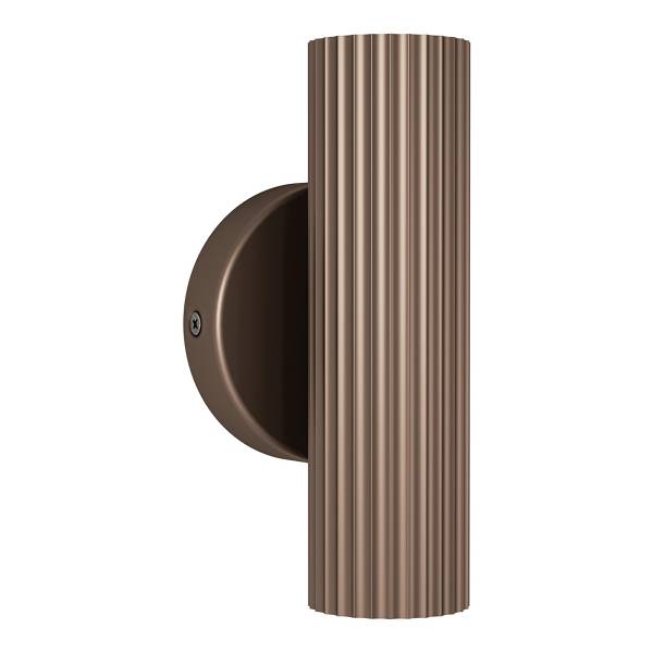 Wandleuchte Portillo Typ B - Aluminium /Stahl - 2-flammig - Bronze