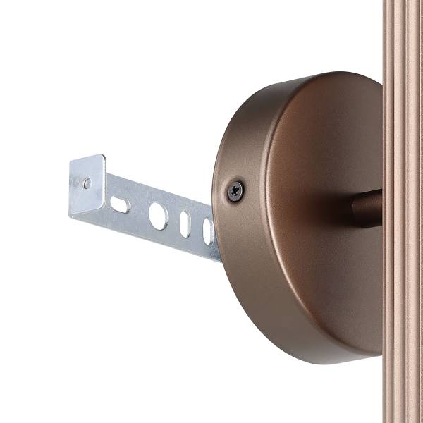 Wandleuchte Portillo Typ B - Aluminium /Stahl - 2-flammig - Bronze