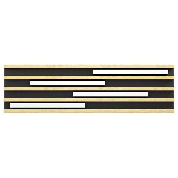LED-Deckenleuchte Marreira - Stahl - Schwarz / Braun - 4-flammig - 78 x 22 cm