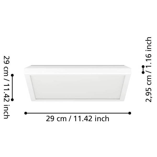 LED-Deckenleuchte Rovito-Z - Kunststoff - 1-flammig - Weiß - 29 x 29 cm
