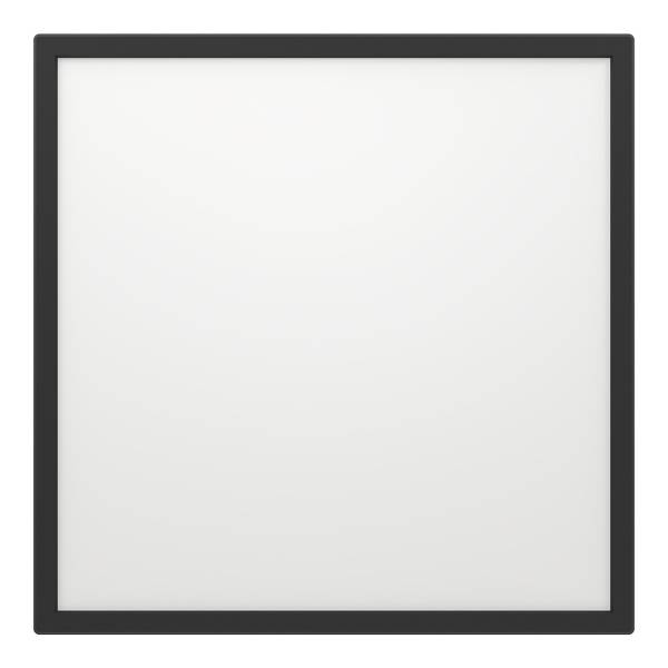 LED-Deckenleuchte Rovito-R - Kunststoff - 1-flammig - Schwarz - 50 x 50 cm