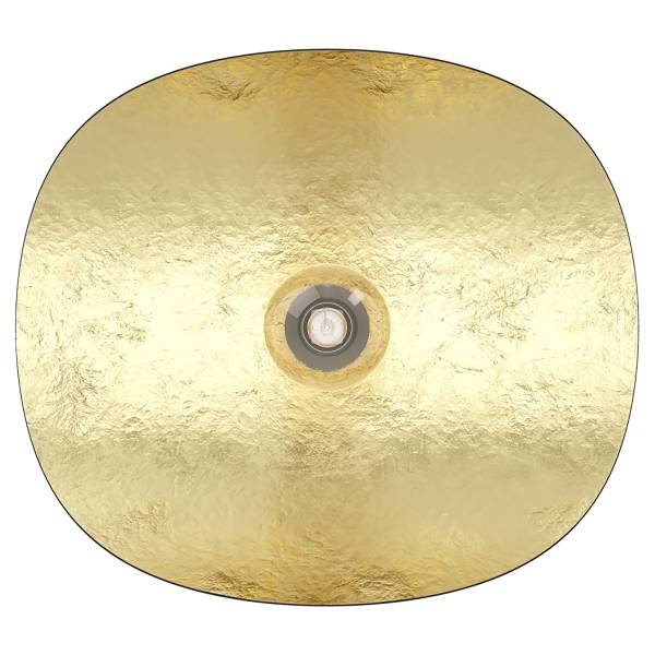Deckenleuchte Saceda - Stahl - Schwarz / Gold - 1-flammig