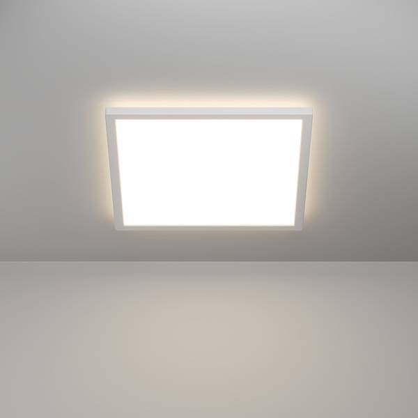 LED-Deckenleuchte Rovito - Kunststoff - 1-flammig - Weiß - 39 x 39 cm