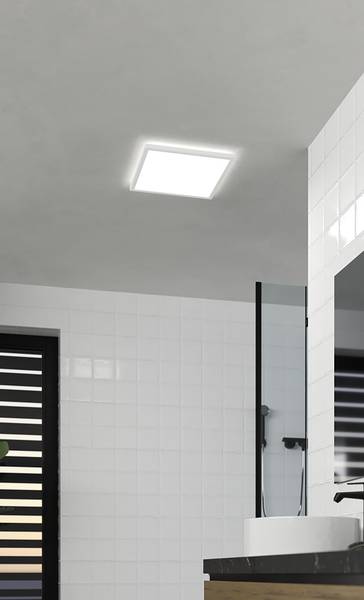 LED-Deckenleuchte Rovito - Kunststoff - 1-flammig - Weiß - 39 x 39 cm
