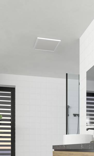 LED-Deckenleuchte Rovito - Kunststoff - 1-flammig - Weiß - 39 x 39 cm