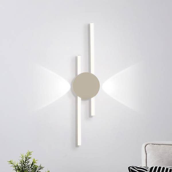 LED-Deckenleuchte Venticello - Aluminium - 2-flammig - Sand / Weiß