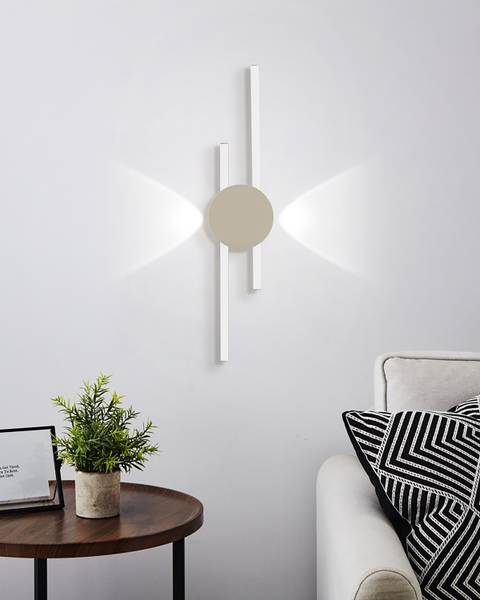 LED-Deckenleuchte Venticello - Aluminium - 2-flammig - Sand / Weiß