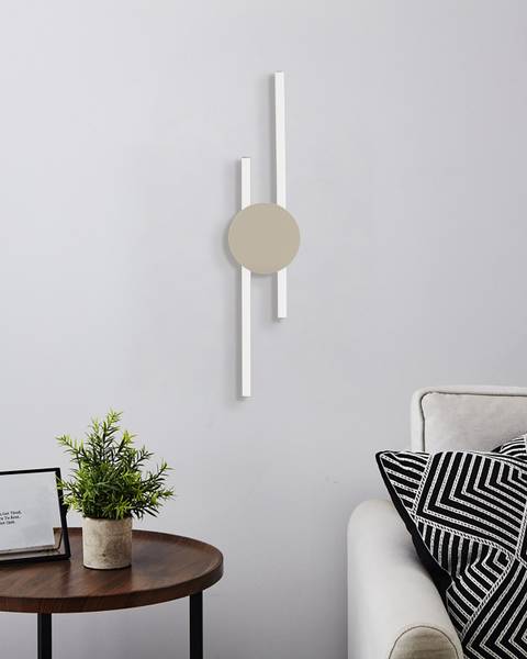 LED-Deckenleuchte Venticello - Aluminium - 2-flammig - Sand / Weiß