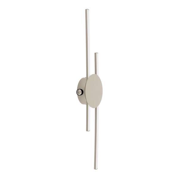 LED-Deckenleuchte Venticello - Aluminium - 2-flammig - Sand / Weiß