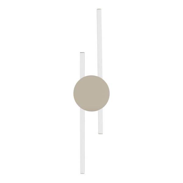 LED-Deckenleuchte Venticello - Aluminium - 2-flammig - Sand / Weiß