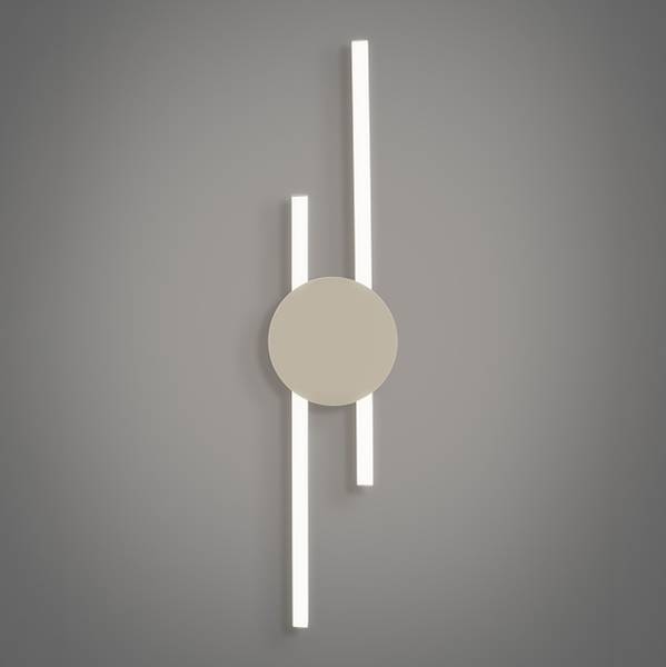 LED-Deckenleuchte Venticello - Aluminium - 2-flammig - Sand / Weiß