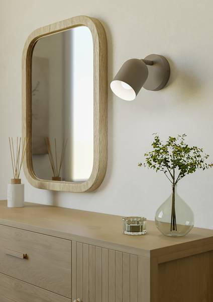 Wandleuchte Tilston - Stahl -1-flammig - Sand