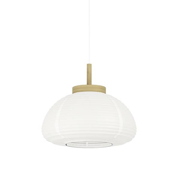Pendelleuchte Summerhill Typ A - Stahl / Papier - Weiß - 1-flammig - Durchmesser: 40 cm