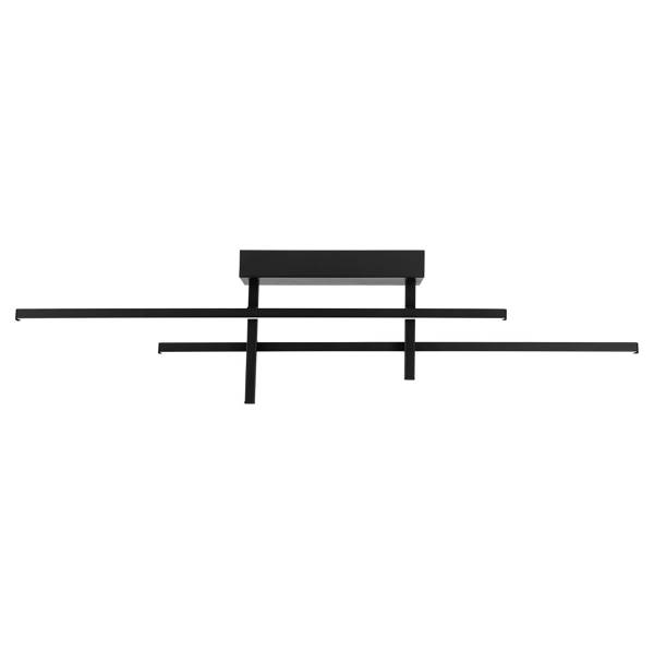 LED-Deckenleuchte Trepiliano - Aluminium - 1-flammig - Schwarz