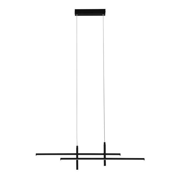 LED-Pendelleuchte Trepiliano - Aluminium - 1-flammig - Schwarz