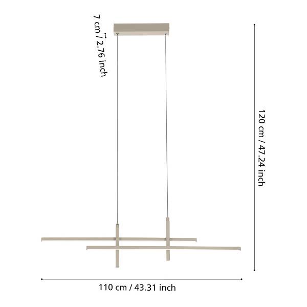 LED-Pendelleuchte Trepiliano - Aluminium - 1-flammig - Sand