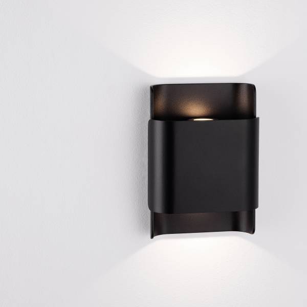 LED-Wandleuchte Polly - Aluminium - 2-flammig - Schwarz