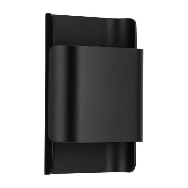 LED-Wandleuchte Polly - Aluminium - 2-flammig - Schwarz