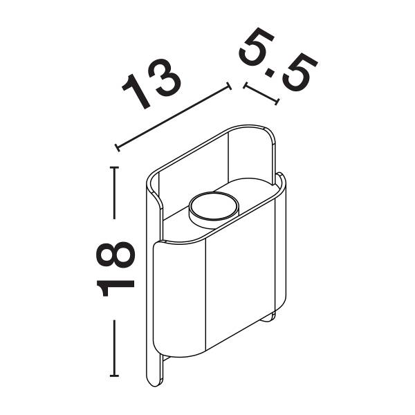 LED-Wandleuchte Polly - Aluminium - 2-flammig - Schwarz